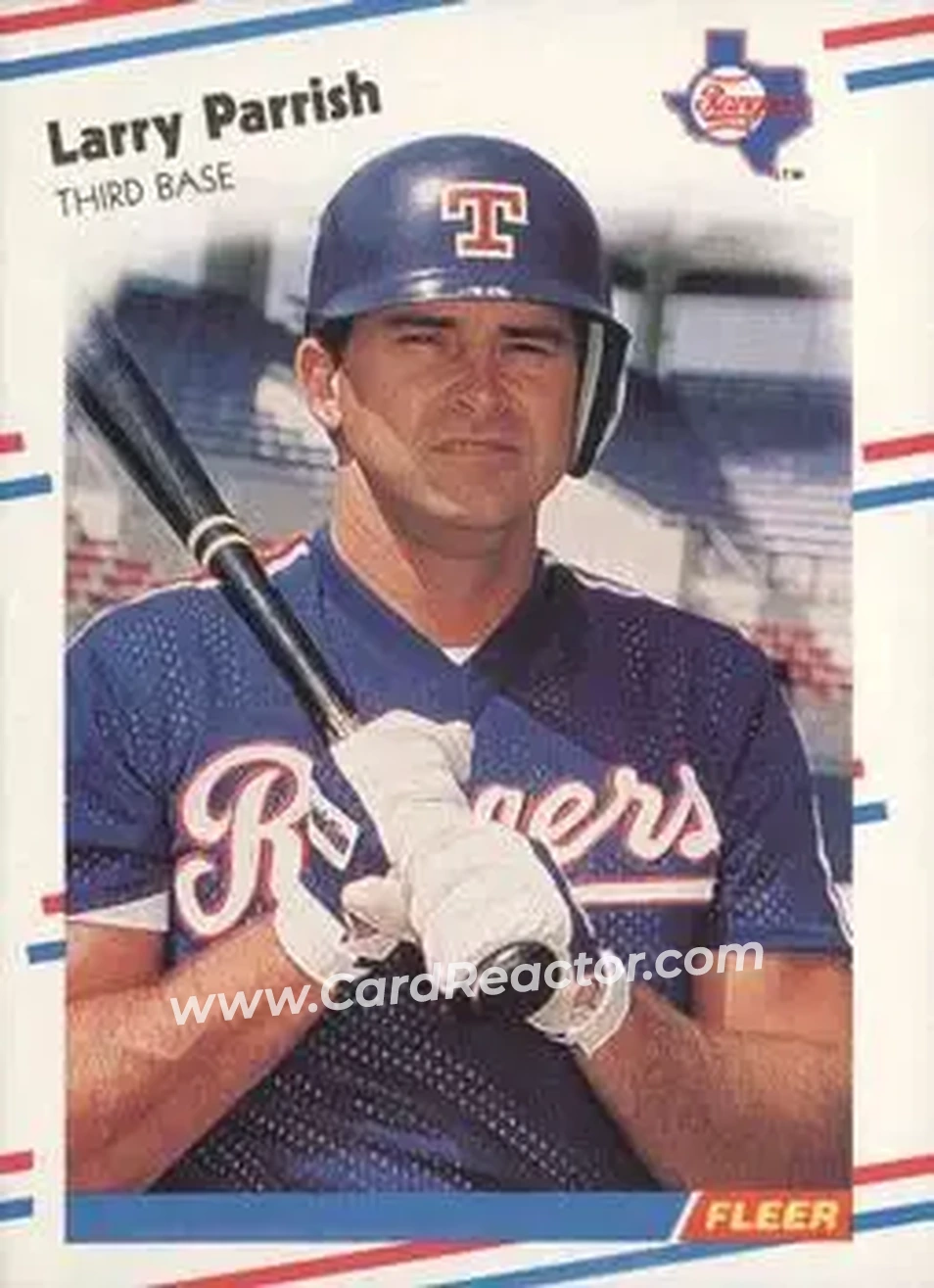 1988 Fleer #476 - Larry Parrish - Texas Rangers - Front