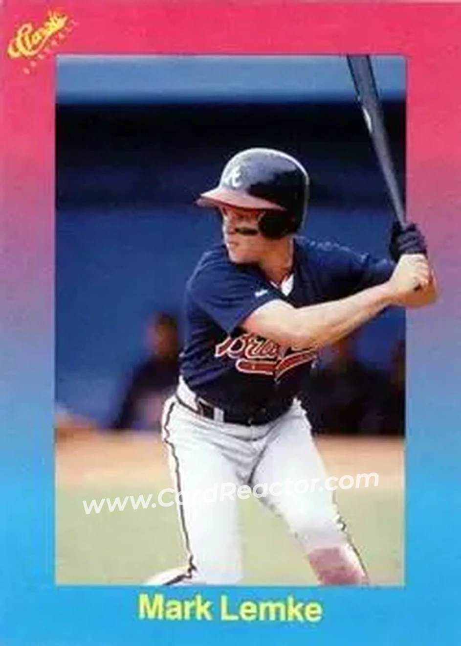 1989 Classic #52 - Mark Lemke - Atlanta Braves - Front