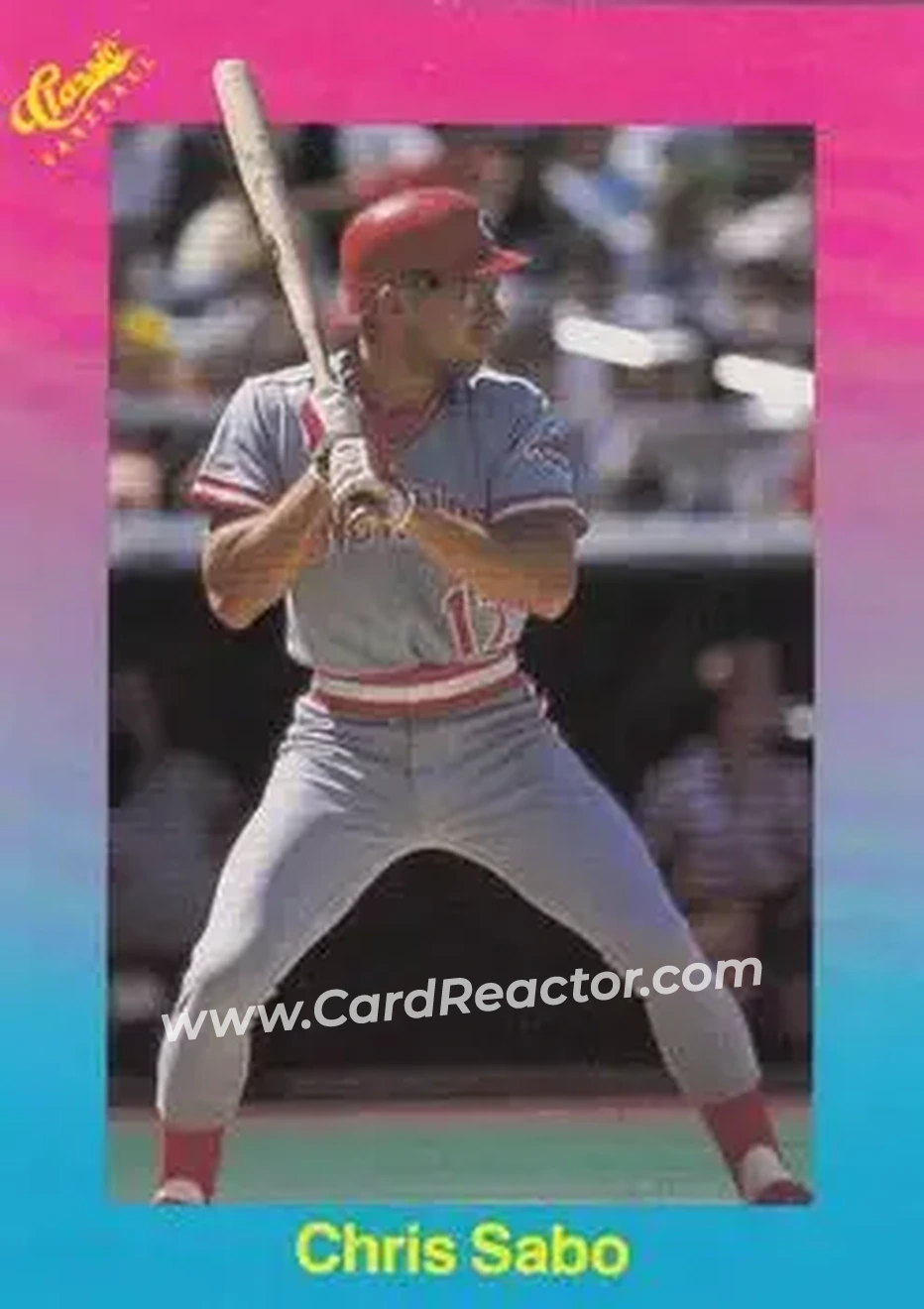 1989 Classic #53 - Chris Sabo - Cincinnati Reds - Front