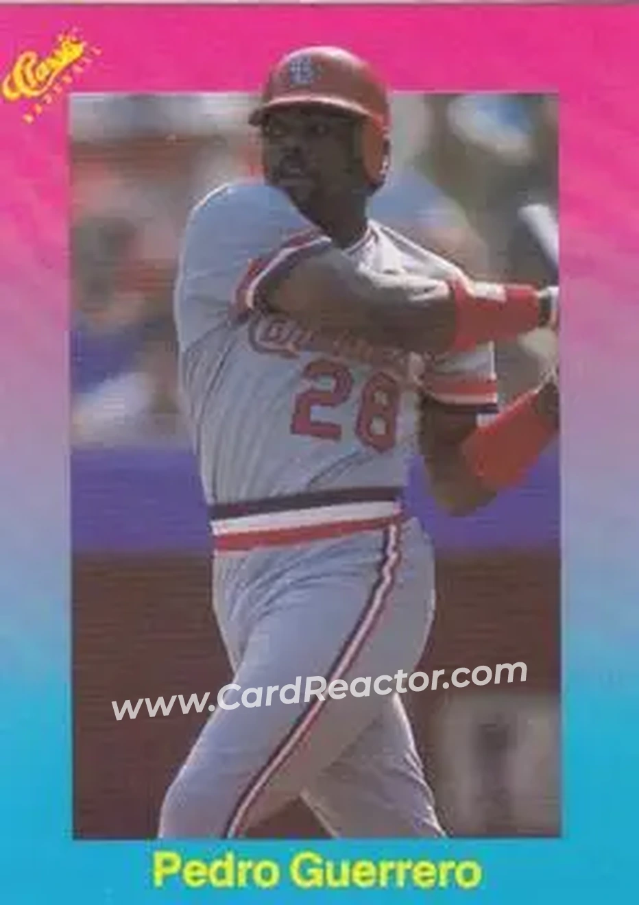 1989 Classic #60 - Pedro Guerrero - St. Louis Cardinals - Front