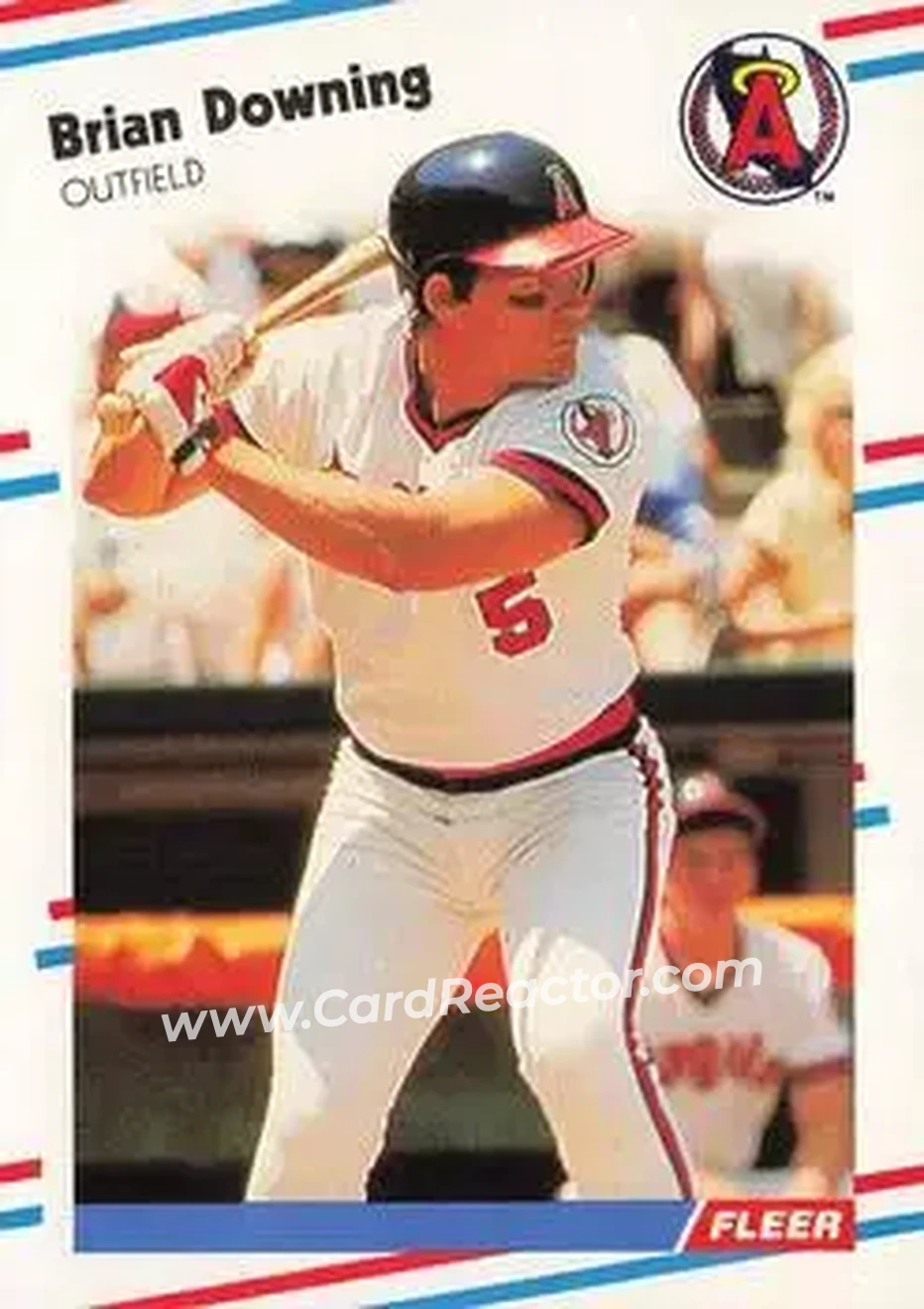 1988 Fleer #488 - Brian Downing - California Angels - Front