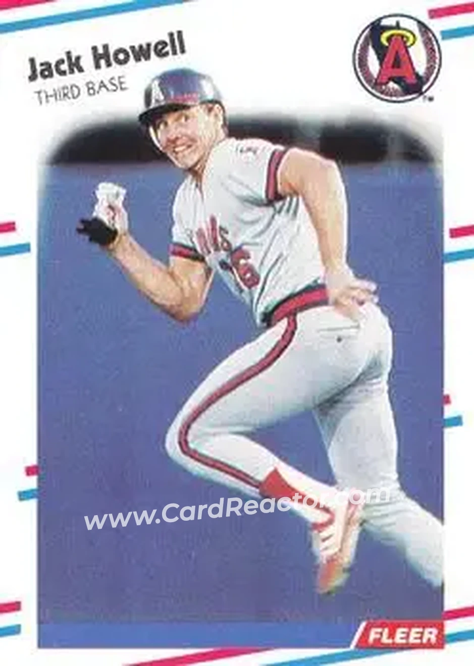1988 Fleer #491 - Jack Howell - California Angels - Front 1988 Fleer #491 - Jack Howell - California Angels - Front