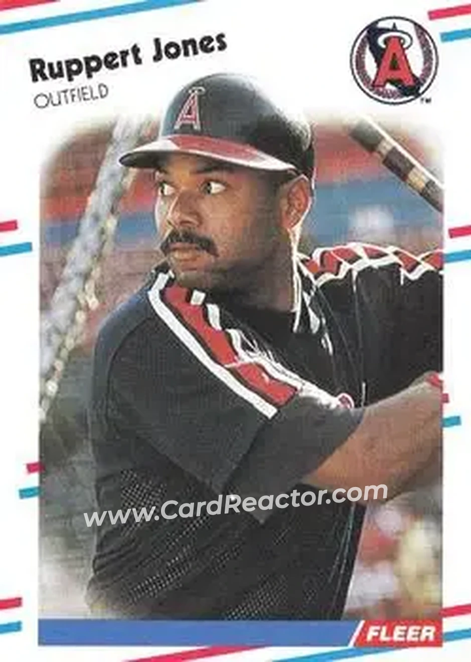 1988 Fleer #492 - Ruppert Jones - California Angels - Front