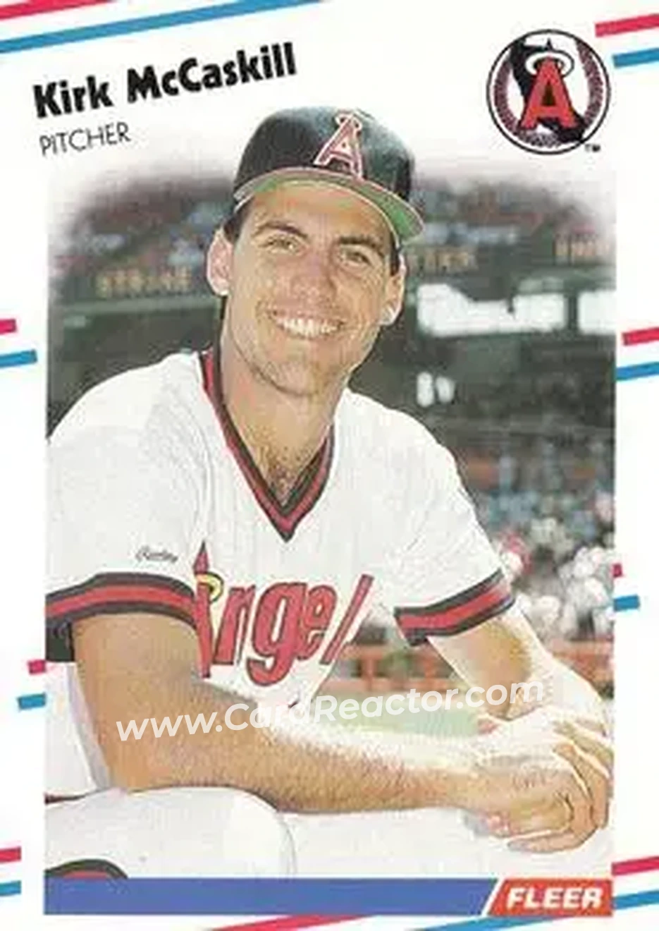 1988 Fleer #496 - Kirk McCaskill - California Angels - Front 1988 Fleer #496 - Kirk McCaskill - California Angels - Front