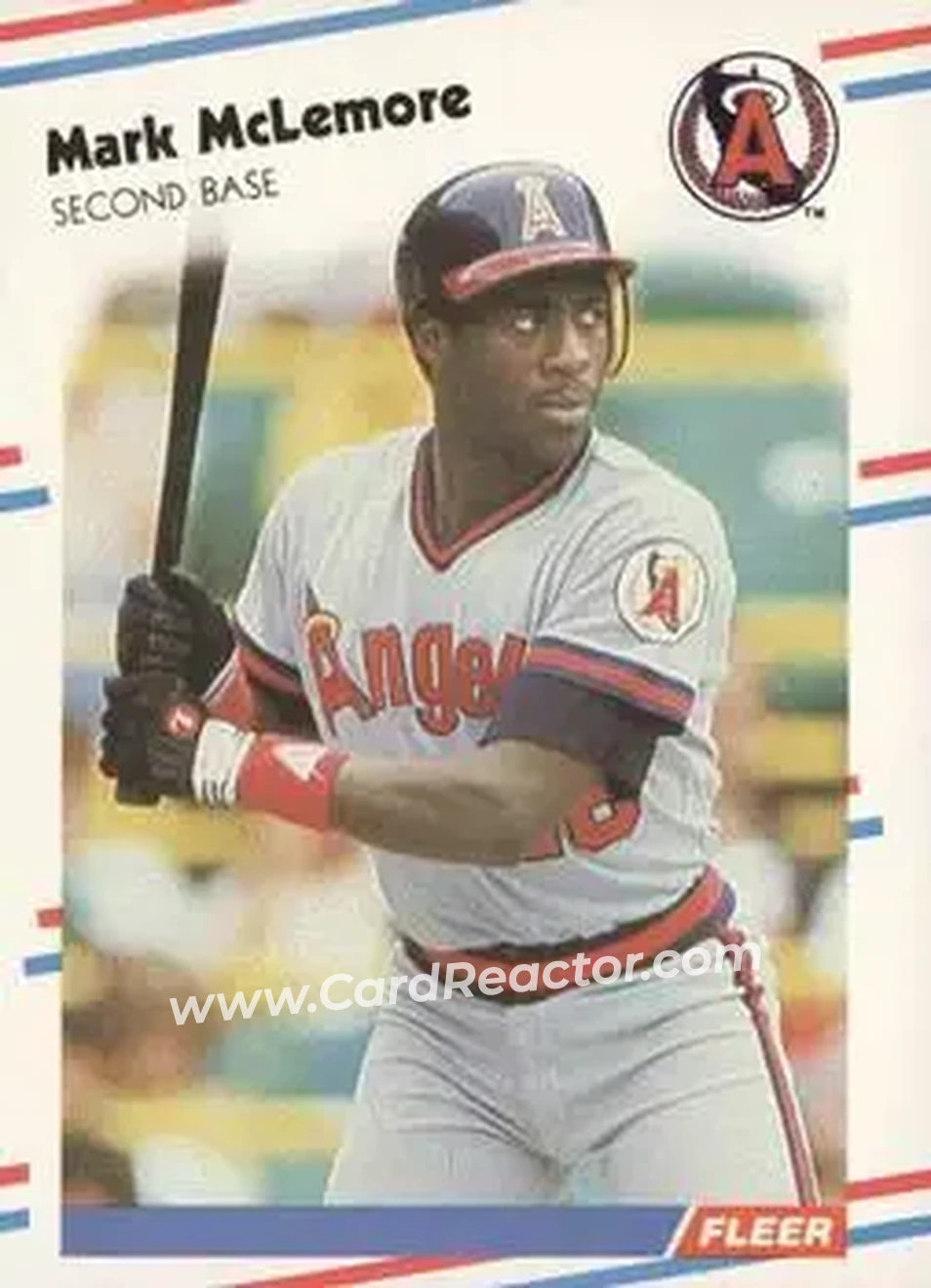1988 Fleer #497 - Mark McLemore - California Angels - Front