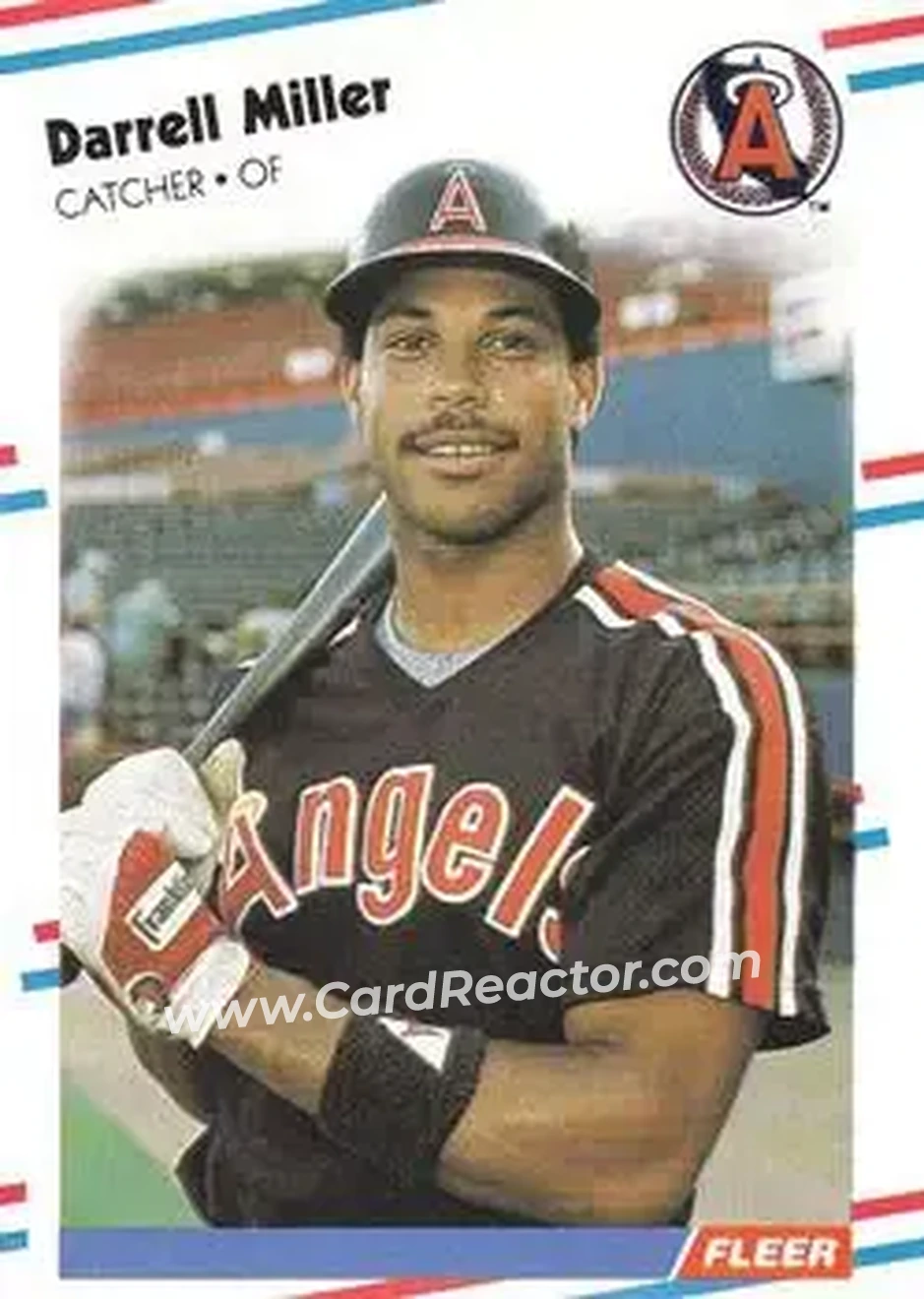 1988 Fleer #498 - Darrell Miller - California Angels - Front