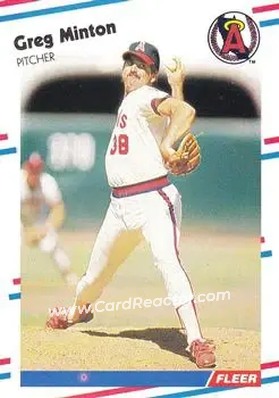 1988 Fleer #499 - Greg Minton - California Angels - Front
