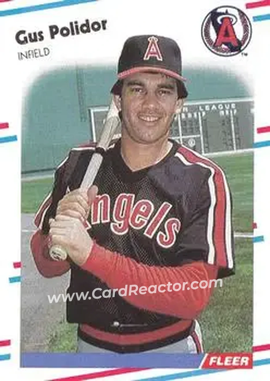 1988 Fleer #501 - Gus Polidor - California Angels - Front