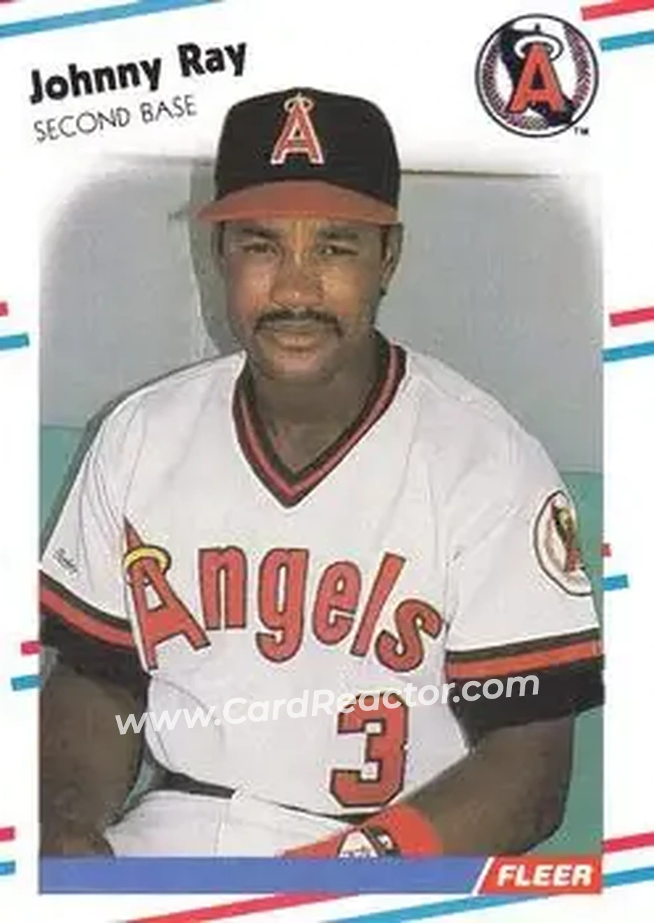 1988 Fleer #502 - Johnny Ray - California Angels - Front