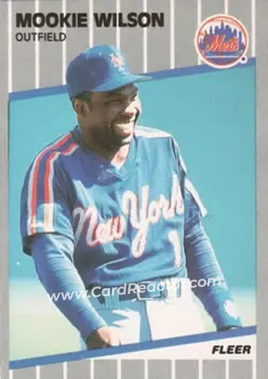 1989 Fleer #52 - Mookie Wilson - New York Mets - Front