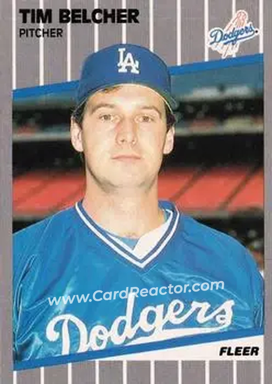 1989 Fleer #54 - Tim Belcher - Los Angeles Dodgers - Front