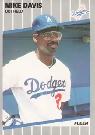 1989 Fleer #55 - Mike Davis - Los Angeles Dodgers