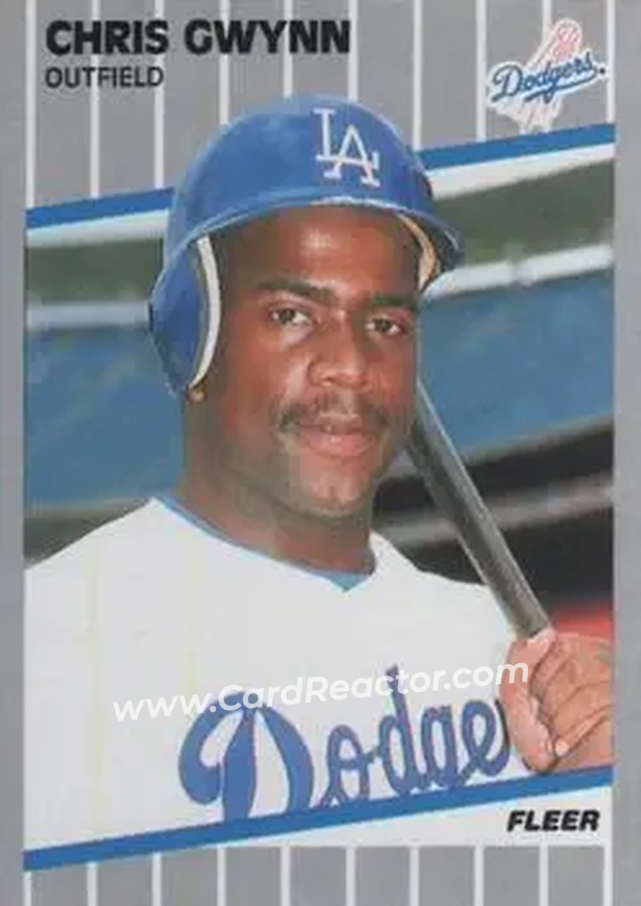 1989 Fleer #59 - Chris Gwynn - Los Angeles Dodgers - Front 1989 Fleer #59 - Chris Gwynn - Los Angeles Dodgers - Front