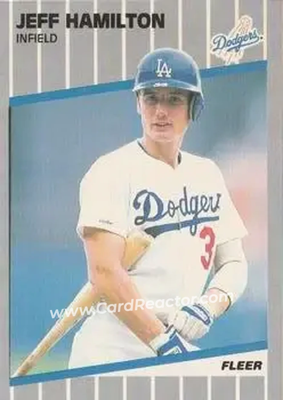 1989 Fleer #60 - Jeff Hamilton - Los Angeles Dodgers - Front