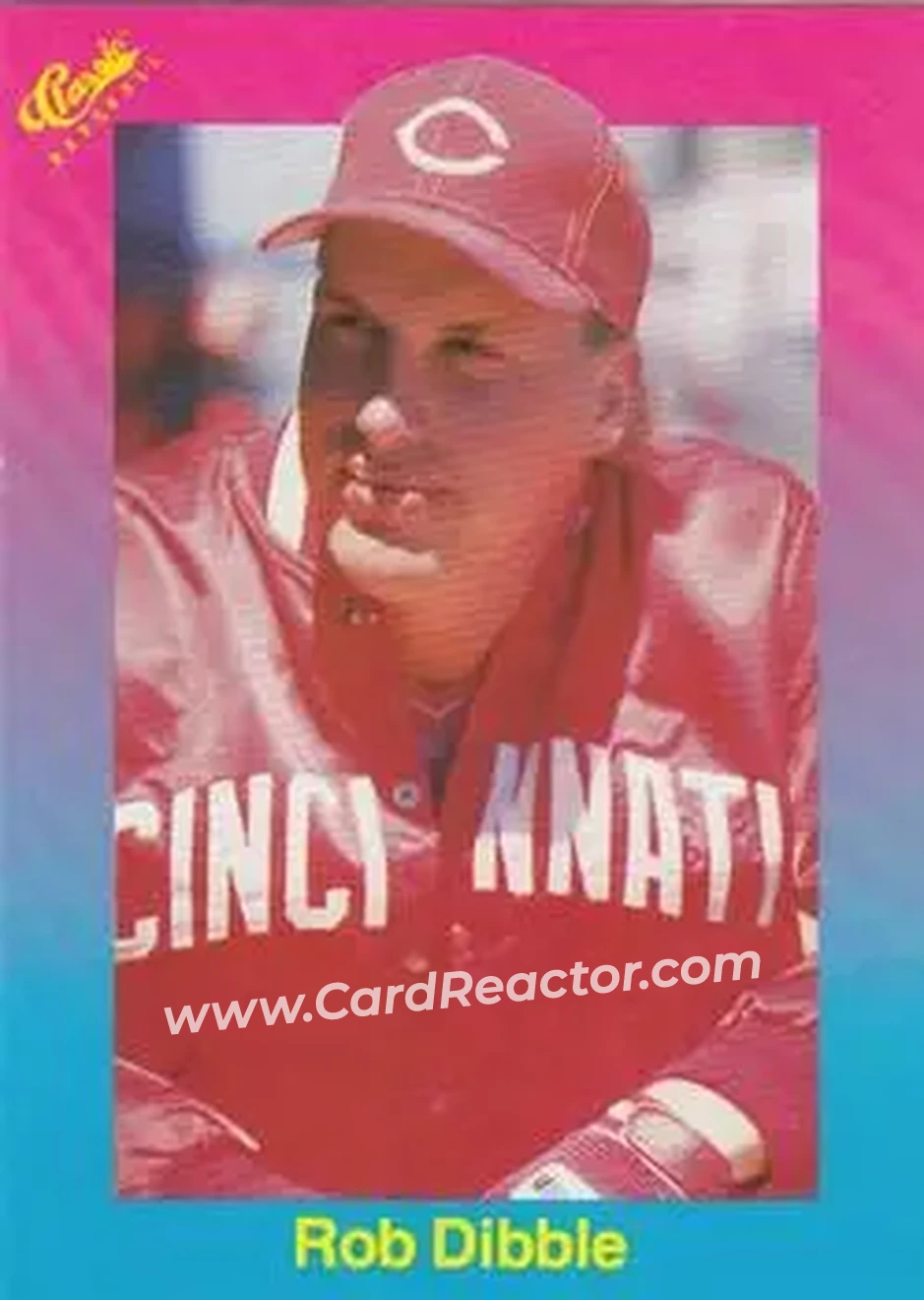 1989 Classic #76 - Rob Dibble - Cincinnati Reds - Front 1989 Classic #76 - Rob Dibble - Cincinnati Reds - Front
