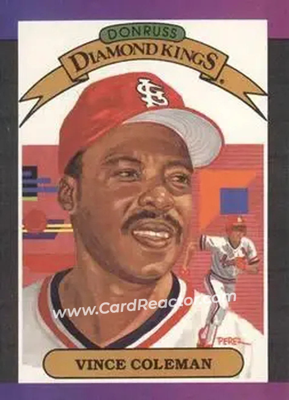 1989 Donruss #19 - Vince Coleman - St. Louis Cardinals - Front 1989 Donruss #19 - Vince Coleman - St. Louis Cardinals - Front