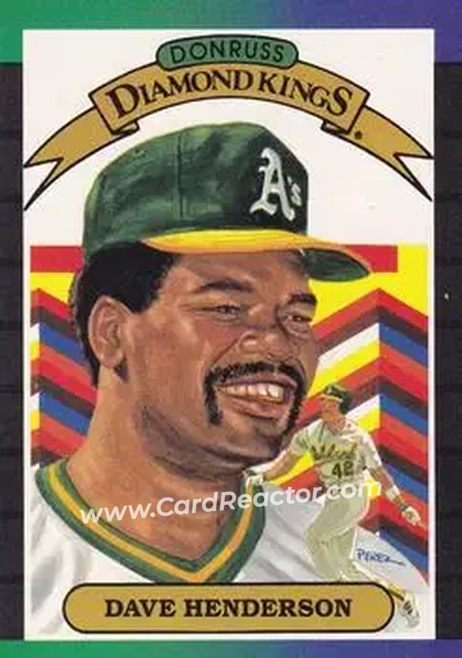 1989 Donruss #20 - Dave Henderson - Oakland Athletics - Front