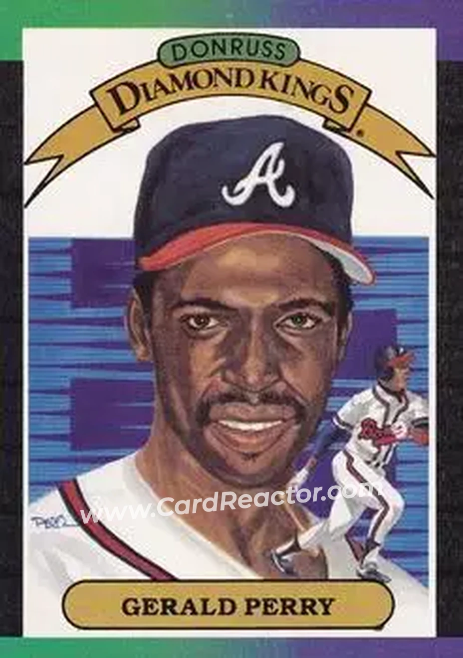 1989 Donruss #22 - Gerald Perry - Atlanta Braves - Front