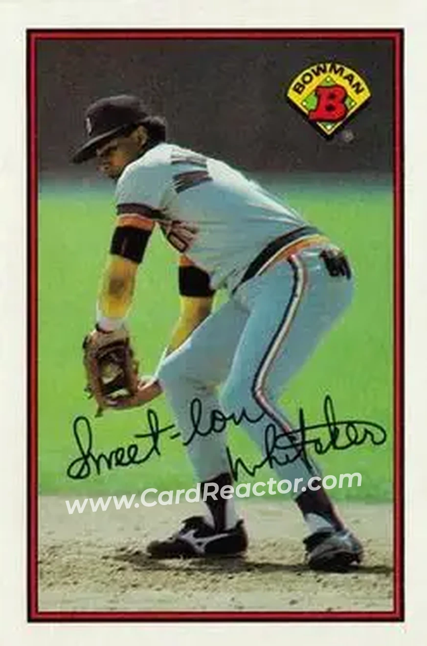 1989 Bowman #103 - Lou Whitaker - Detroit Tigers - Front 1989 Bowman #103 - Lou Whitaker - Detroit Tigers - Front