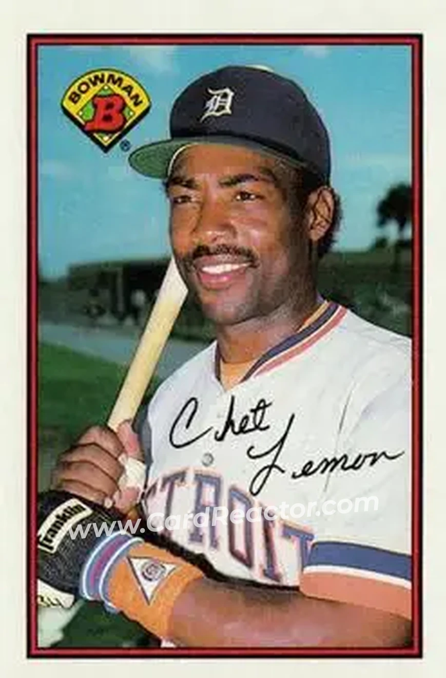 1989 Bowman #108 - Chet Lemon - Detroit Tigers - Front