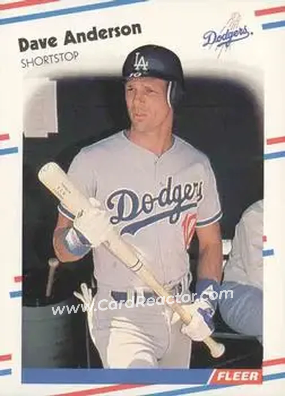 1988 Fleer #508 - Dave Anderson - Los Angeles Dodgers - Front