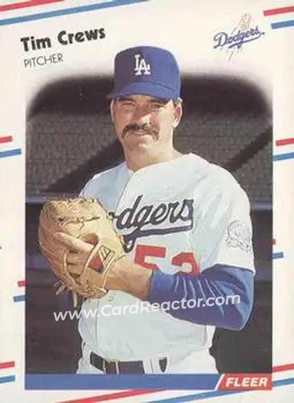 1988 Fleer #511 - Tim Crews - Los Angeles Dodgers - Front 1988 Fleer #511 - Tim Crews - Los Angeles Dodgers - Front