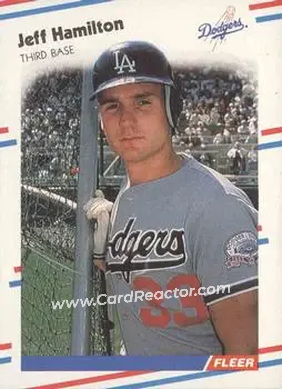 1988 Fleer #515 - Jeff Hamilton - Los Angeles Dodgers - Front 1988 Fleer #515 - Jeff Hamilton - Los Angeles Dodgers - Front