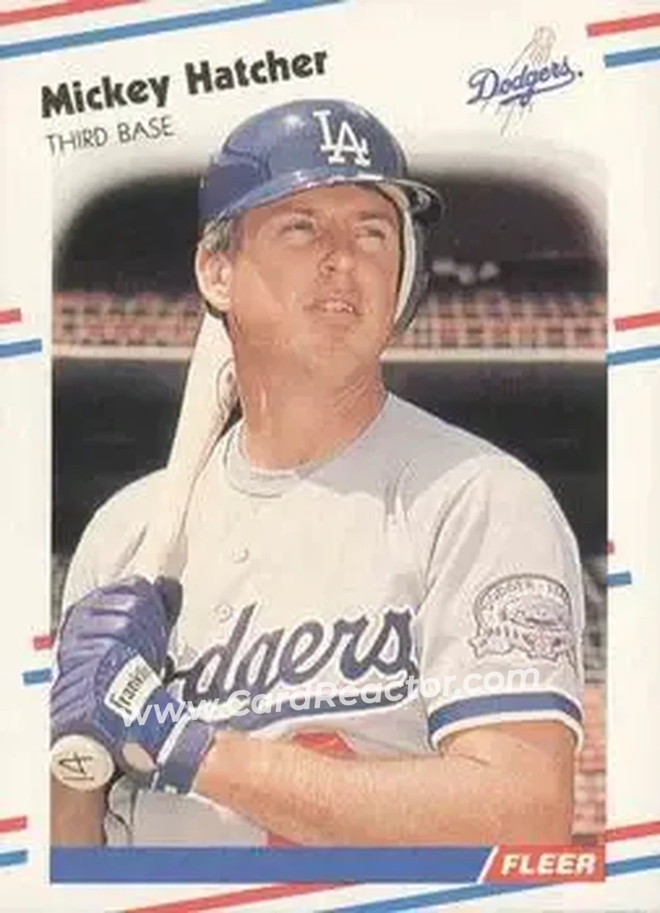 1988 Fleer #516 - Mickey Hatcher - Los Angeles Dodgers - Front 1988 Fleer #516 - Mickey Hatcher - Los Angeles Dodgers - Front