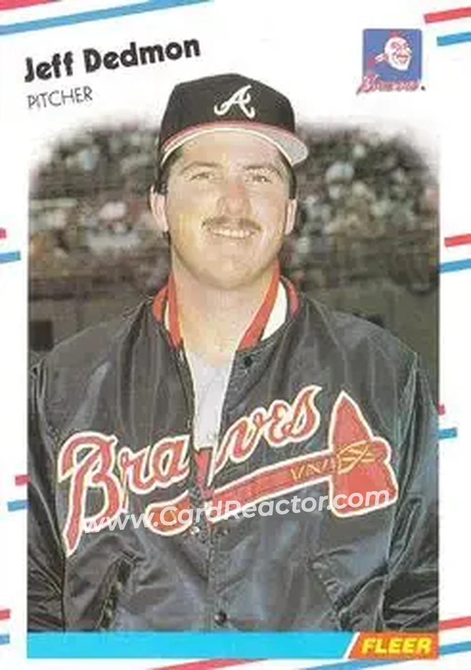 1988 Fleer #537 - Jeff Dedmon - Atlanta Braves - Front