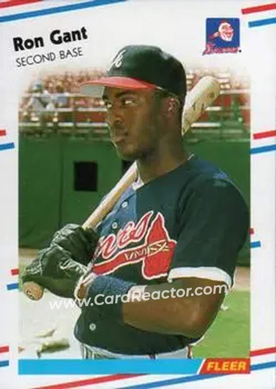 1988 Fleer #538 - Ron Gant - Atlanta Braves - Front
