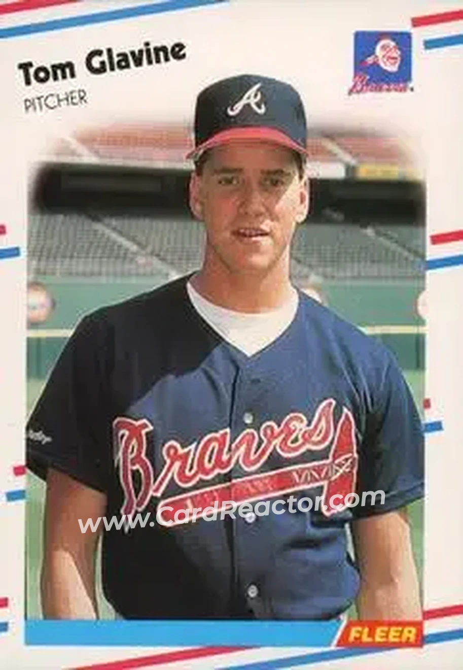 1988 Fleer #539 - Tom Glavine - Atlanta Braves - Front 1988 Fleer #539 - Tom Glavine - Atlanta Braves - Front