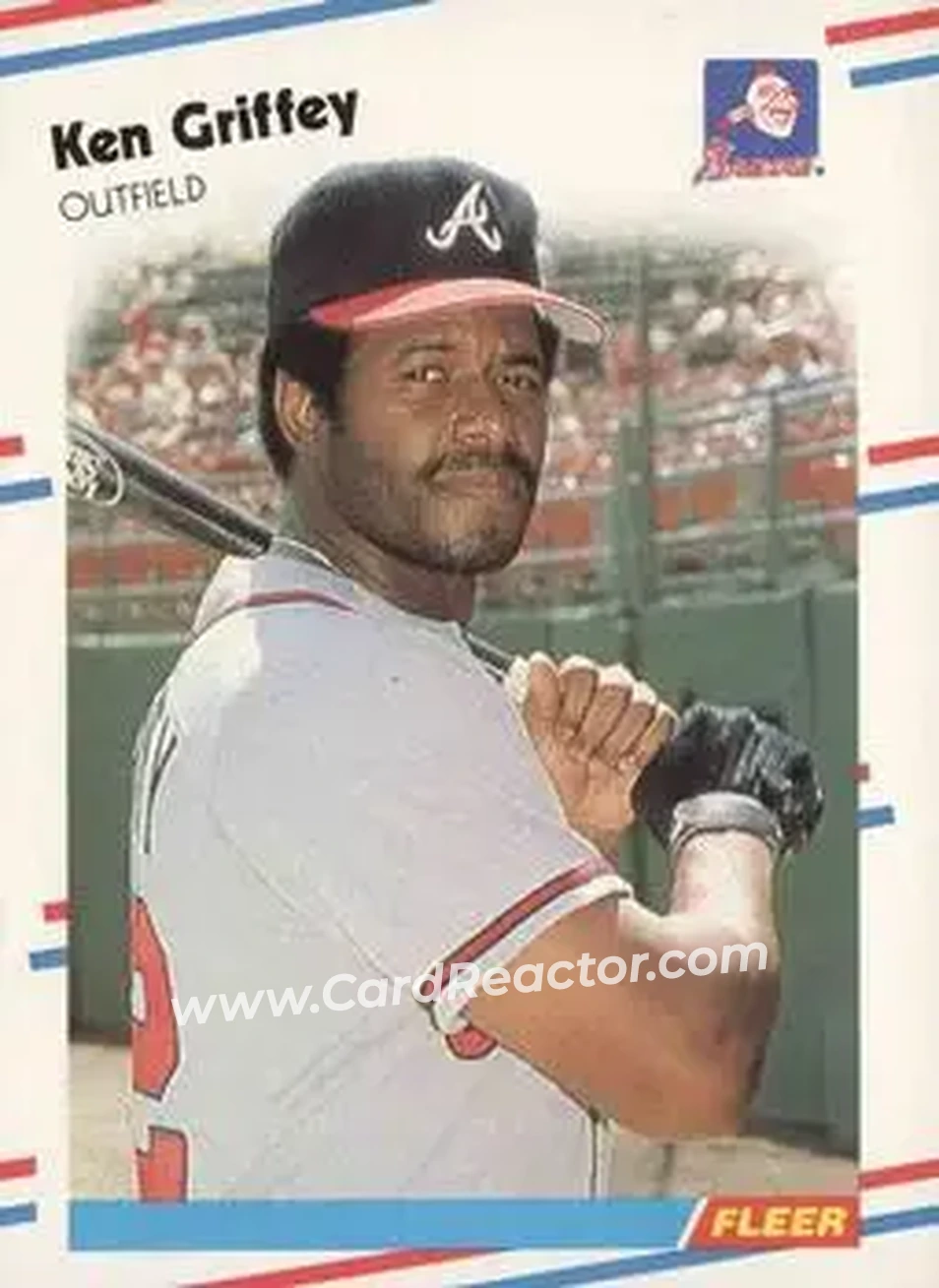 1988 Fleer #540 - Ken Griffey - Atlanta Braves - Front