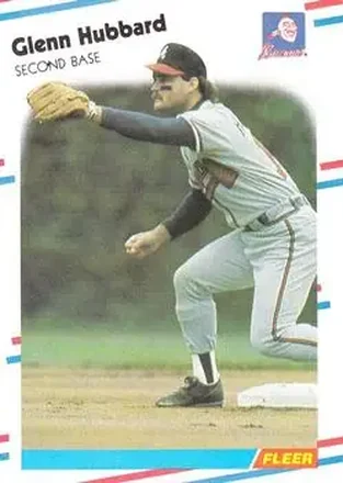 1988 Fleer #542 - Glenn Hubbard - Atlanta Braves