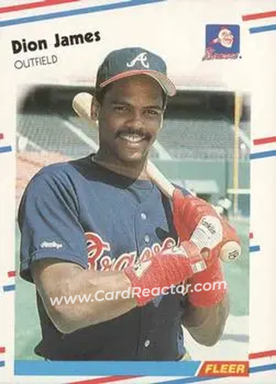 1988 Fleer #543 - Dion James - Atlanta Braves - Front 1988 Fleer #543 - Dion James - Atlanta Braves - Front