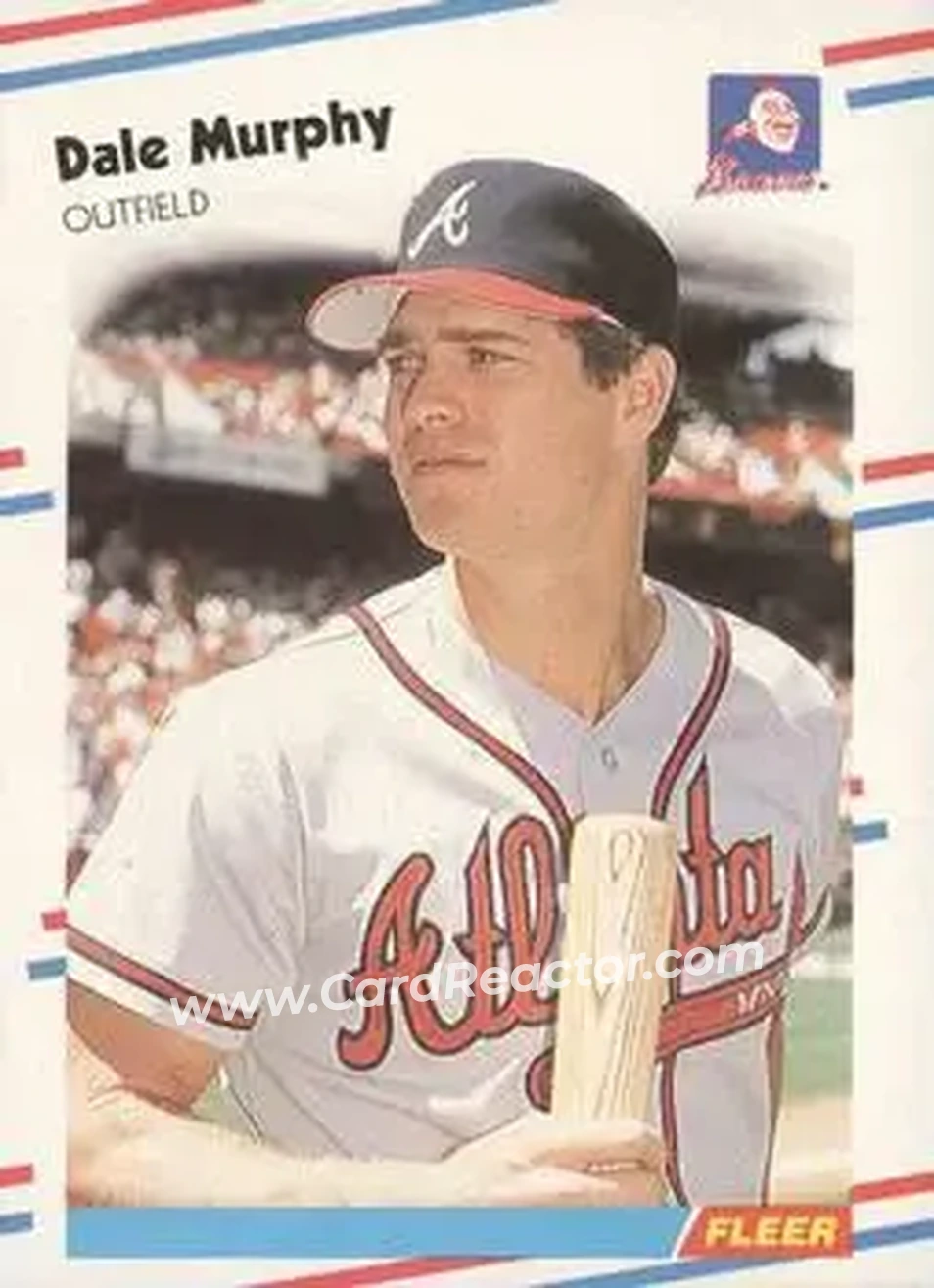 1988 Fleer #544 - Dale Murphy - Atlanta Braves - Front