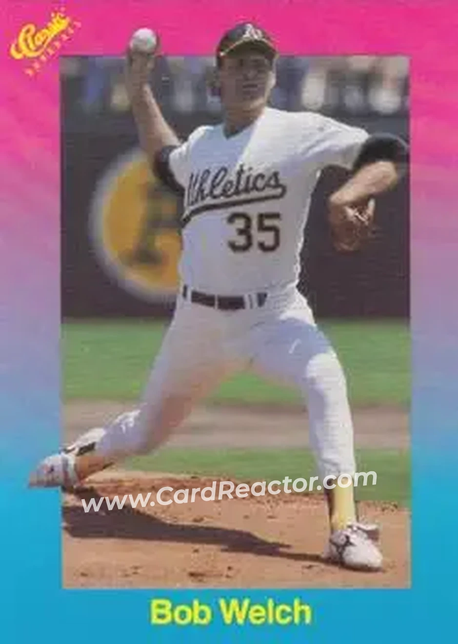 1989 Classic #91 - Bob Welch - Oakland Athletics - Front