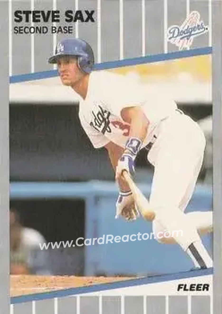 1989 Fleer #70 - Steve Sax - Los Angeles Dodgers - Front