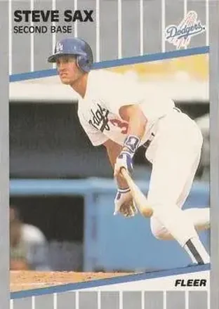 1989 Fleer #70 - Steve Sax - Los Angeles Dodgers