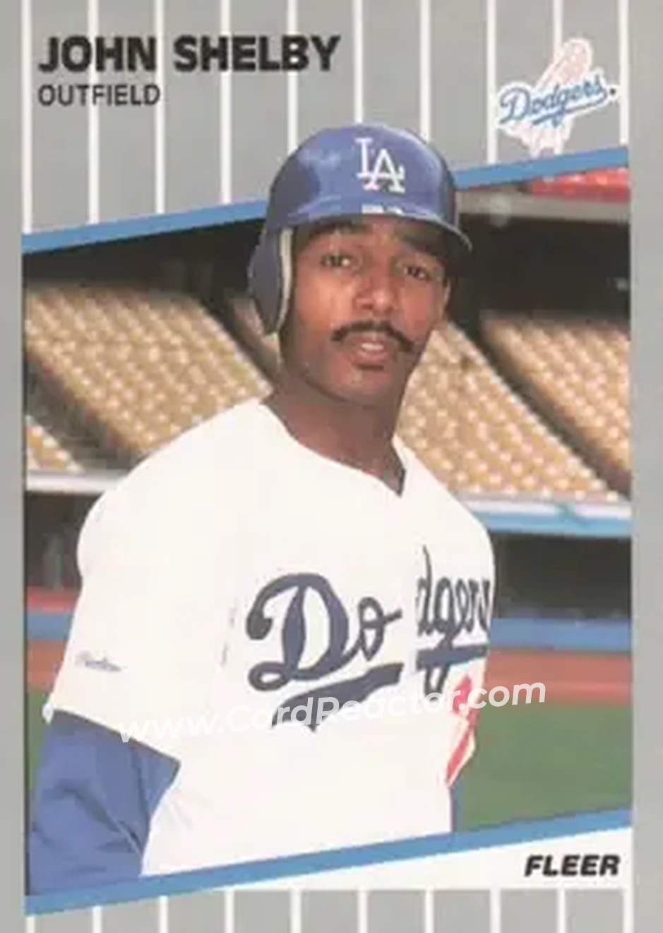 1989 Fleer #73 - John Shelby - Los Angeles Dodgers - Front
