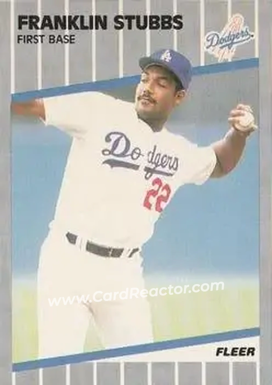 1989 Fleer #74 - Franklin Stubbs - Los Angeles Dodgers - Front 1989 Fleer #74 - Franklin Stubbs - Los Angeles Dodgers - Front