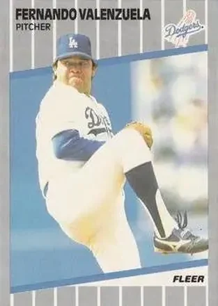 1989 Fleer #76 - Fernando Valenzuela - Los Angeles Dodgers 1989 Fleer #76 - Fernando Valenzuela - Los Angeles Dodgers