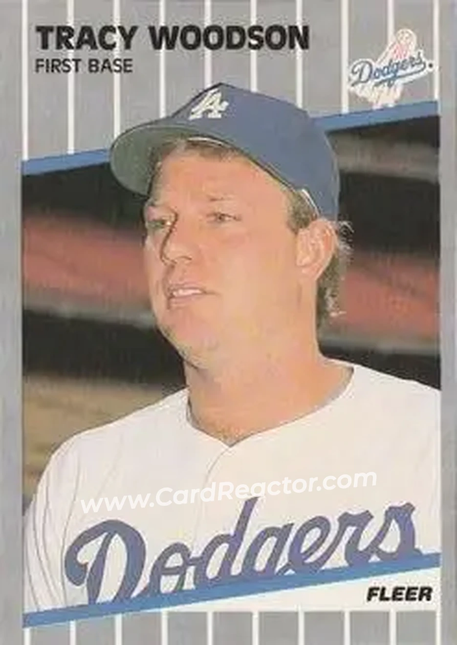 1989 Fleer #77 - Tracy Woodson - Los Angeles Dodgers - Front