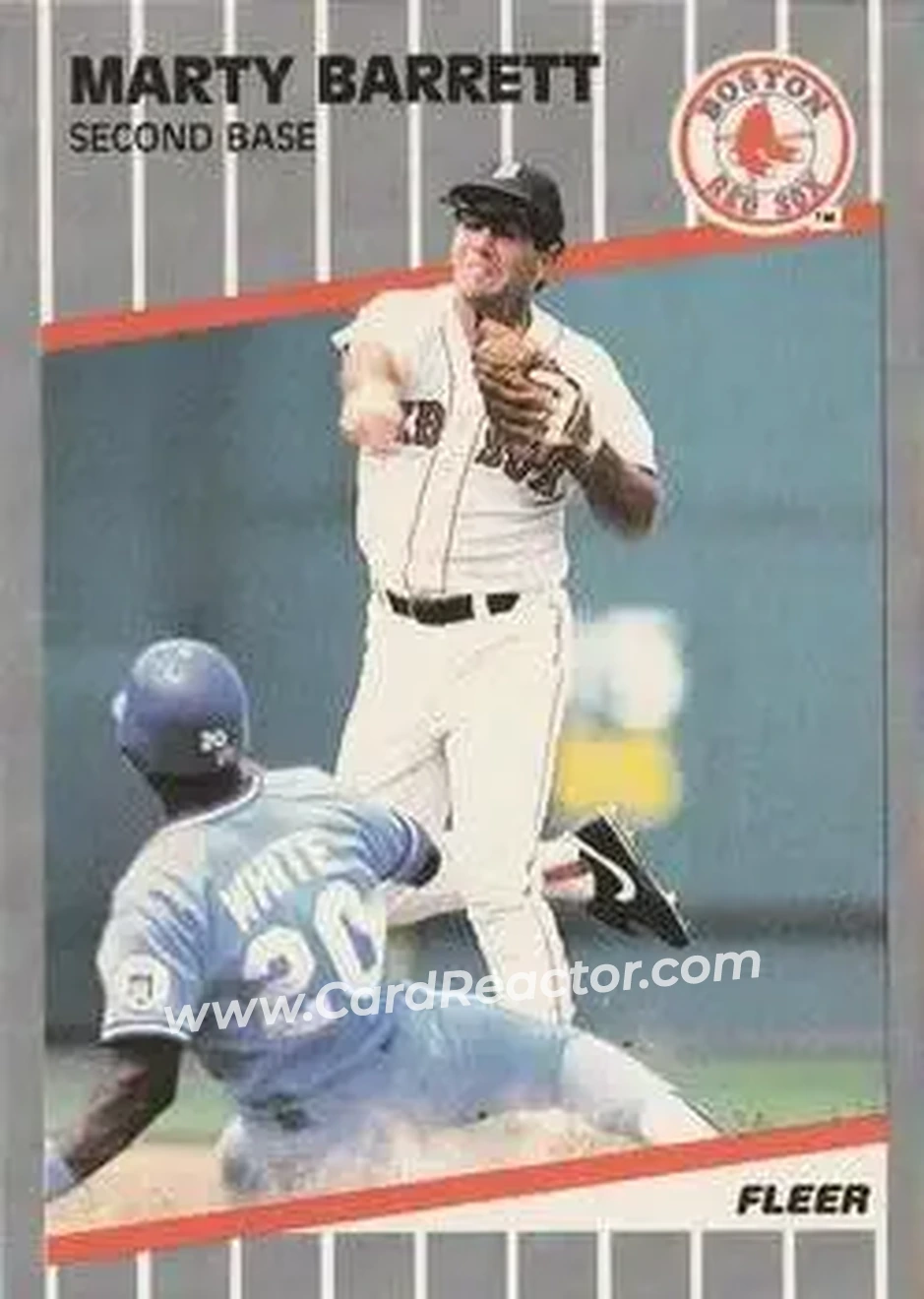 1989 Fleer #78 - Marty Barrett - Boston Red Sox - Front