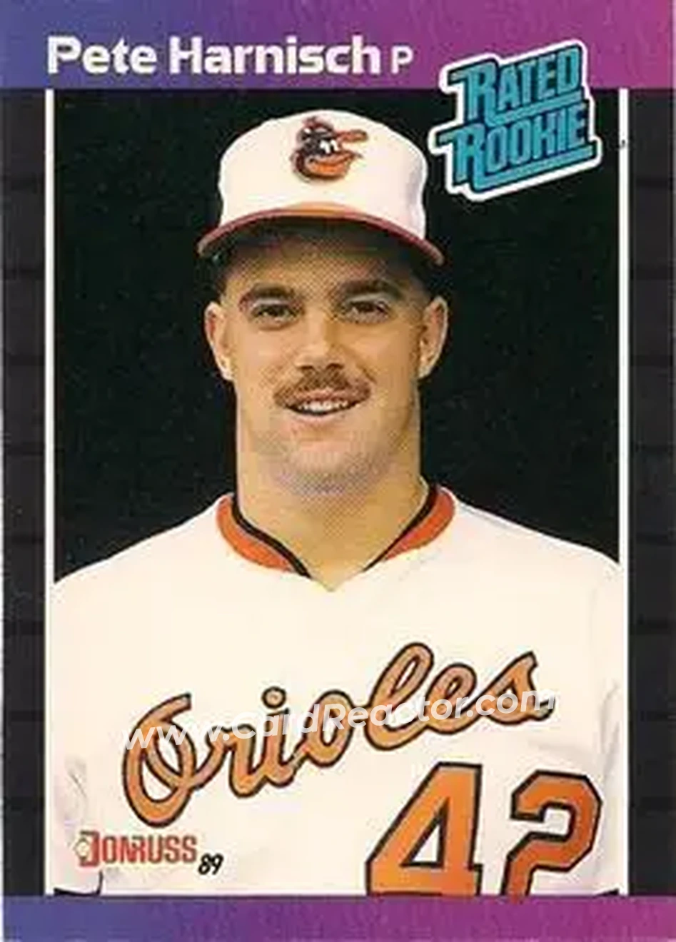 1989 Donruss #44 - Pete Harnisch - Baltimore Orioles - Front 1989 Donruss #44 - Pete Harnisch - Baltimore Orioles - Front