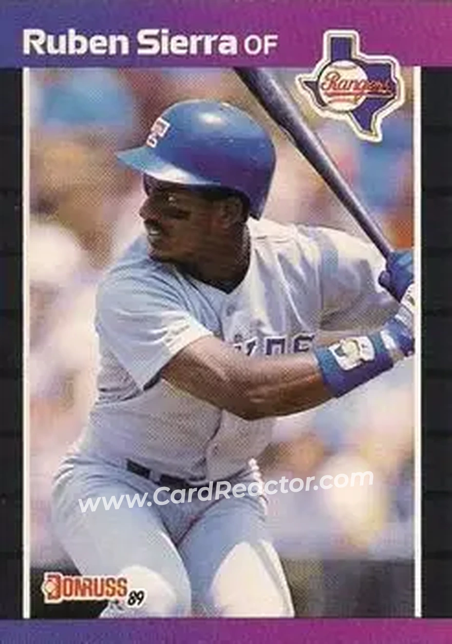 1989 Donruss #48 - Ruben Sierra - Texas Rangers - Front 1989 Donruss #48 - Ruben Sierra - Texas Rangers - Front