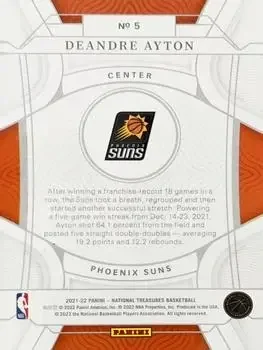 Back of Deandre Ayton