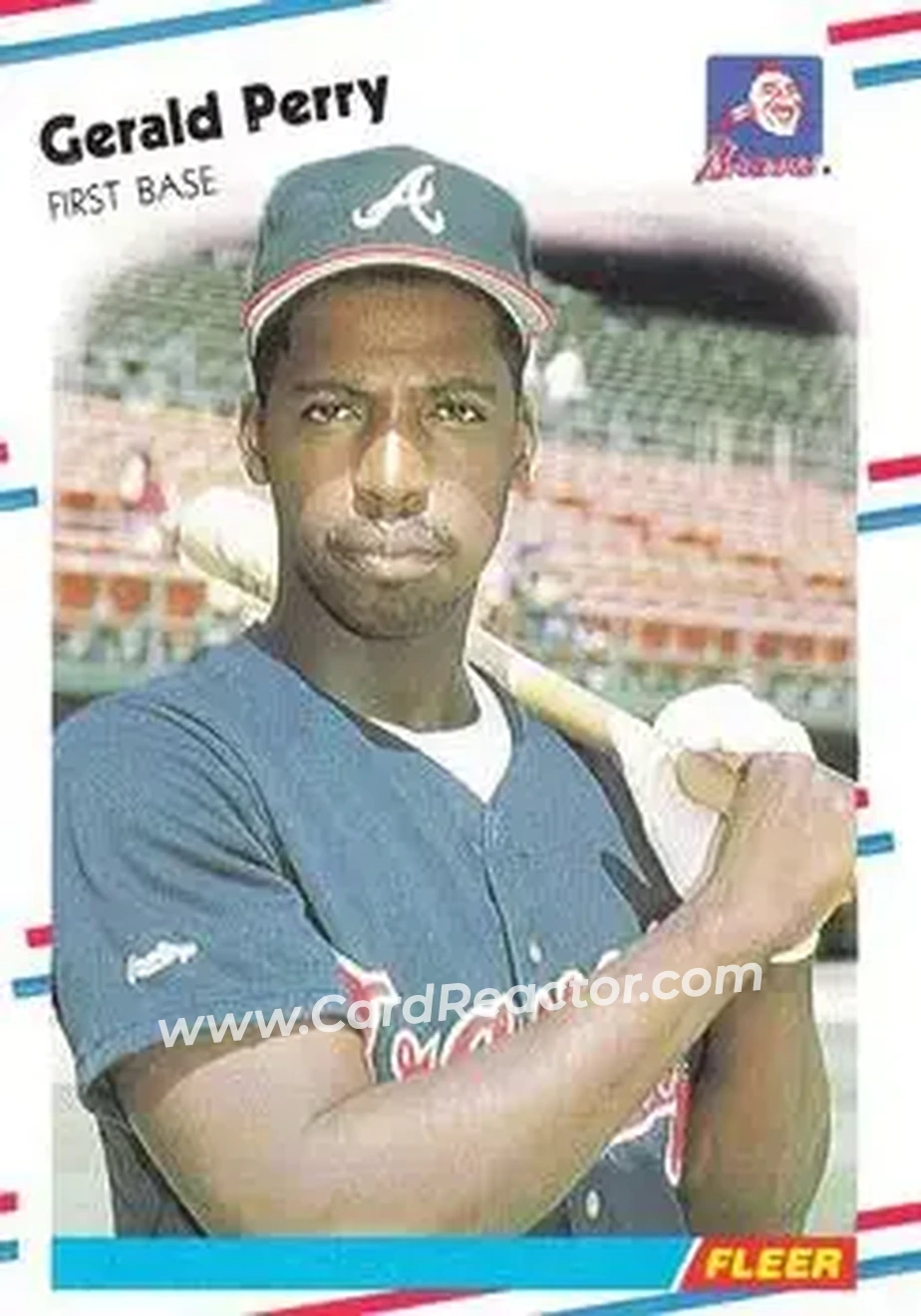 1988 Fleer #547 - Gerald Perry - Atlanta Braves - Front 1988 Fleer #547 - Gerald Perry - Atlanta Braves - Front