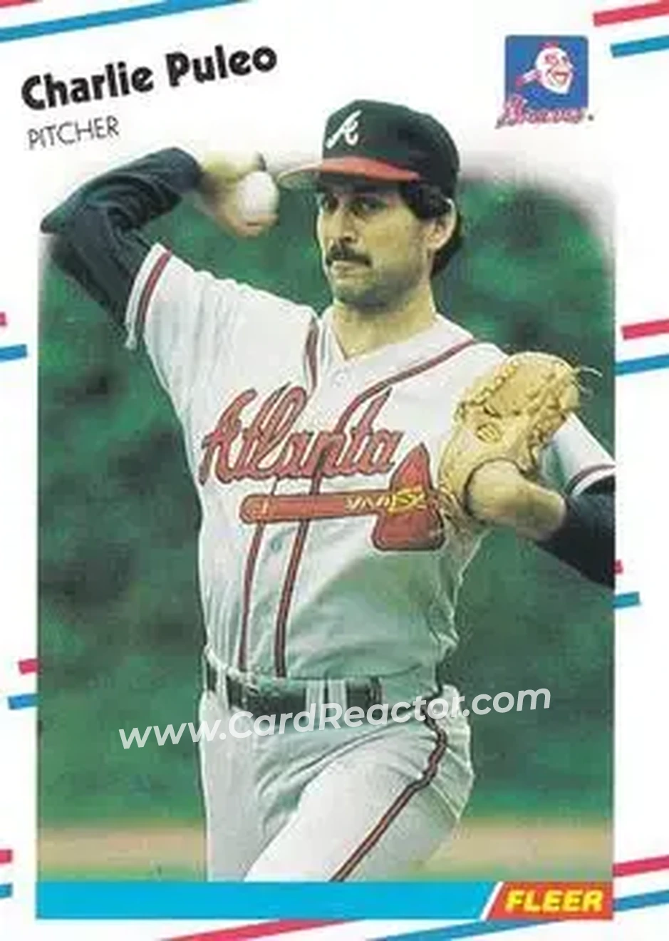 1988 Fleer #548 - Charlie Puleo - Atlanta Braves - Front