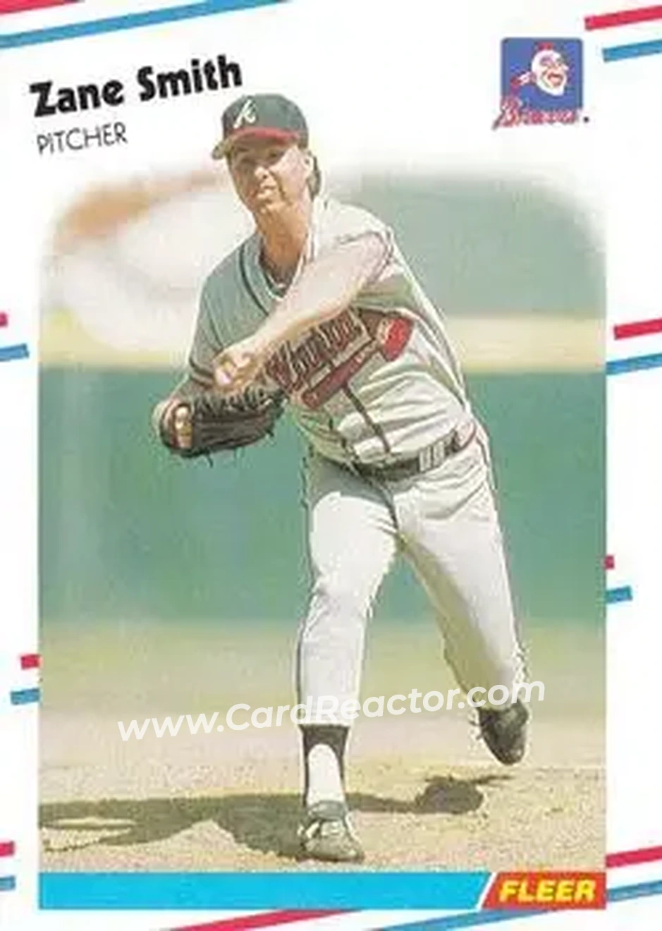 1988 Fleer #550 - Zane Smith - Atlanta Braves - Front