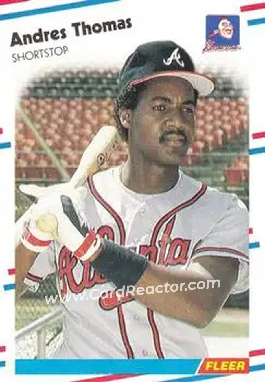 1988 Fleer #551 - Andres Thomas - Atlanta Braves - Front